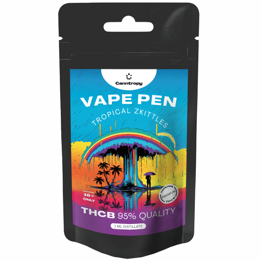 Canntropy Vape Pen | THCB 95% 1ml | Tropical Zkittles