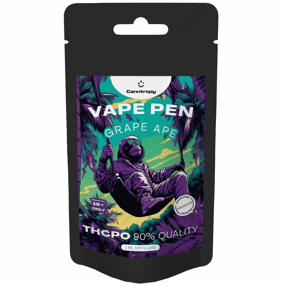 Canntropy THCPO Disposable Vape Pen Grape Ape, THCPO 90%, 1ml